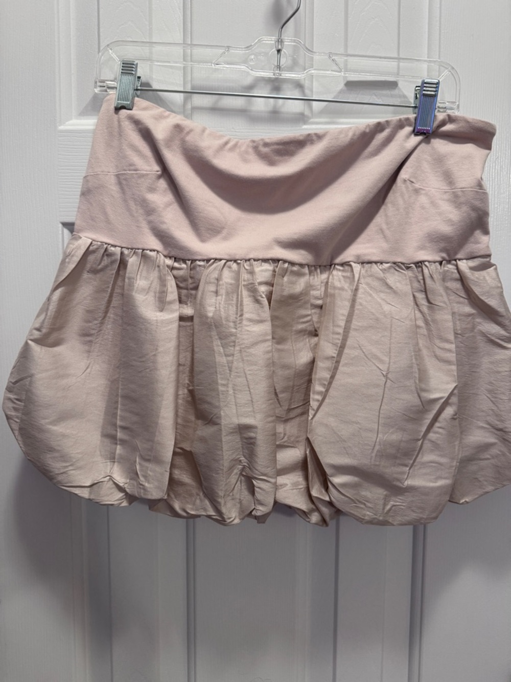 Anthropologie Blush Pink Smocked Waist Skirt